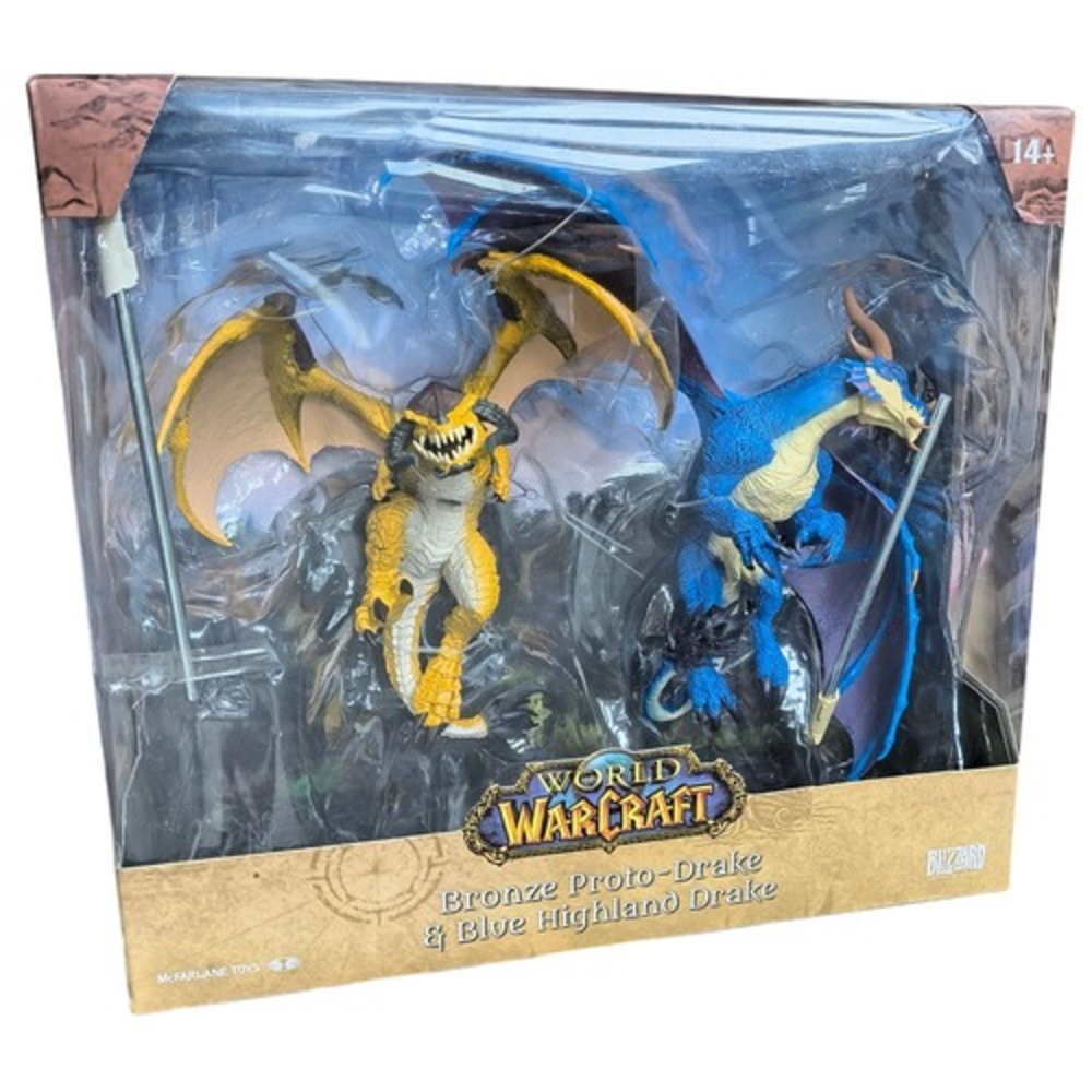 McFarlane World of Warcraft Bronze Proto-Drake & Blue Highland Drake Figure Set